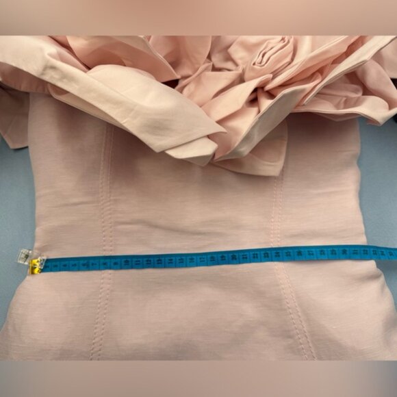 🆕 AJE 🧿 NWOT Etta Off Shoulder Linen Midi Dress, Pastel Pink - Sz AU 8 / Small - Picture 16 of 16